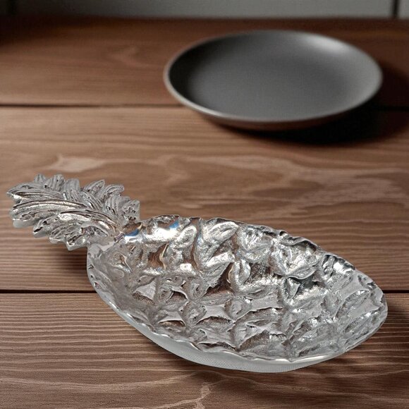 Mariposa Pineapple Nut Bowl Candy Dish Trinkets 100% Recycled Aluminum Mint - Picture 1 of 6